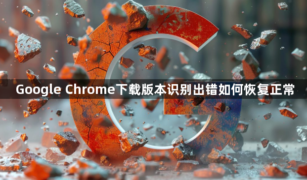 Google Chrome下载版本识别出错如何恢复正常1