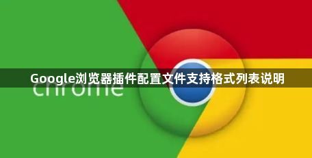 Google浏览器插件配置文件支持格式列表说明1