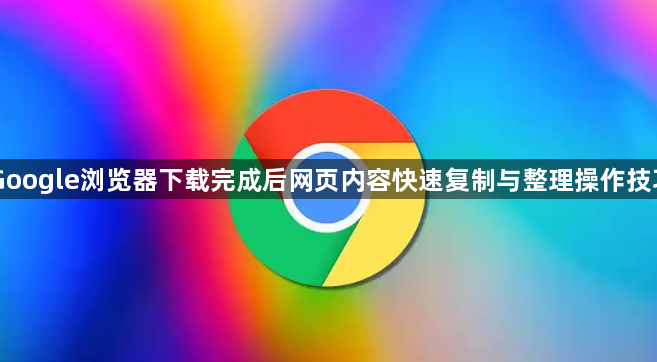 Google浏览器下载完成后网页内容快速复制与整理操作技巧1