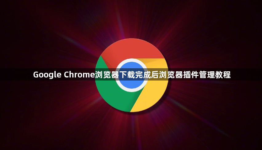 Google Chrome浏览器下载完成后浏览器插件管理教程1